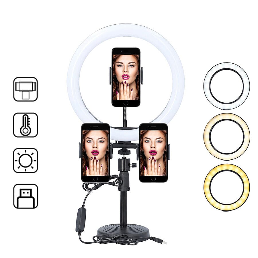 Desktop Dimmable Fill Ringlight with 3 Light Temperatures 3712368 0