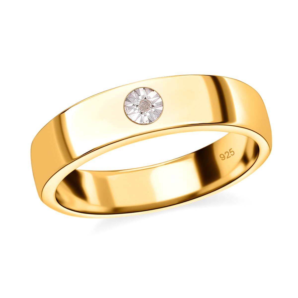 Diamond Band Ring in 14K Gold Plated Sterling Silver 3757005 2