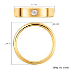 Diamond Band Ring in 14K Gold Overlay Sterling Silver