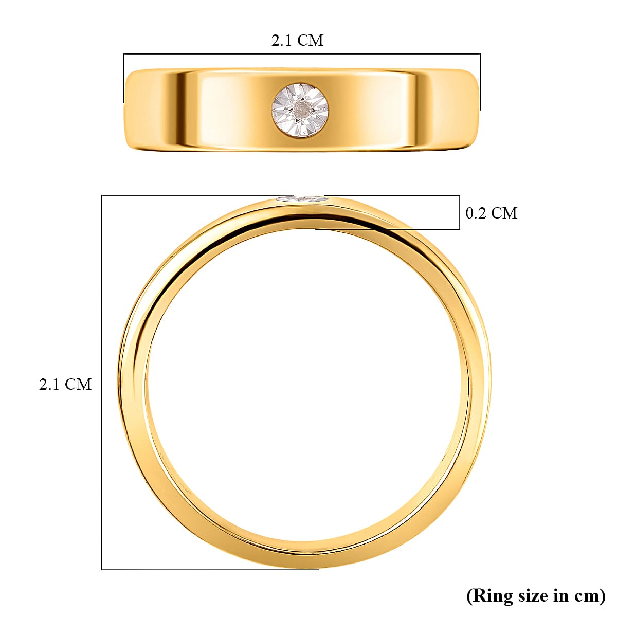 Diamond Band Ring in 14K Gold Plated Sterling Silver 3757005 3