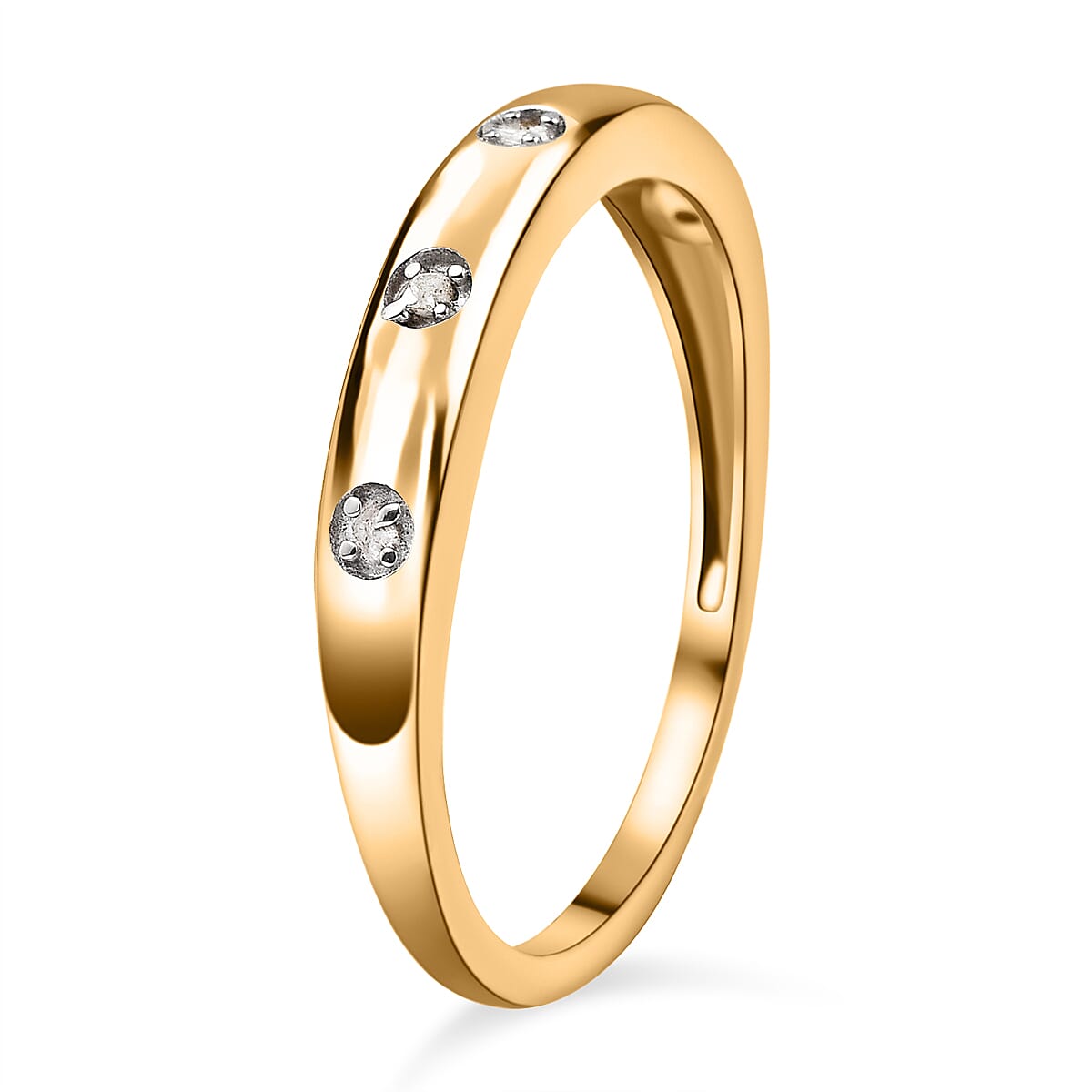 Diamond Band Ring in 18K Vermeil Yellow Gold Overlay Sterling Silver 7133819 4
