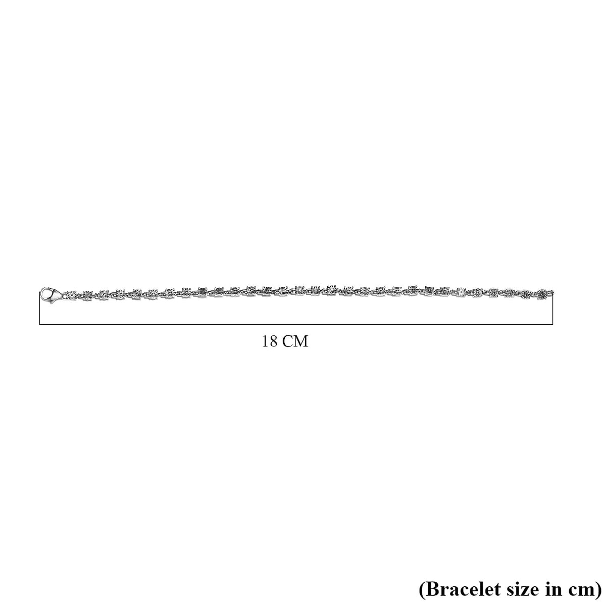 Diamond Bracelet (Size 7 with Extender) with Lobster Clasp in Platinum Plated Sterling Silver 3735166 9