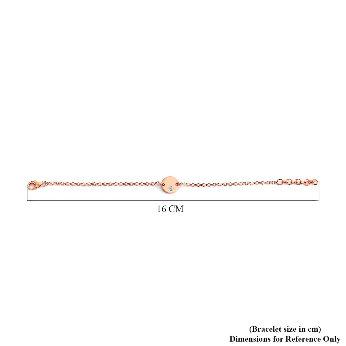 Diamond Bracelet (Size 5 with 1 inch Extender) in Rose Gold Overlay Sterling Silver 3627922 2