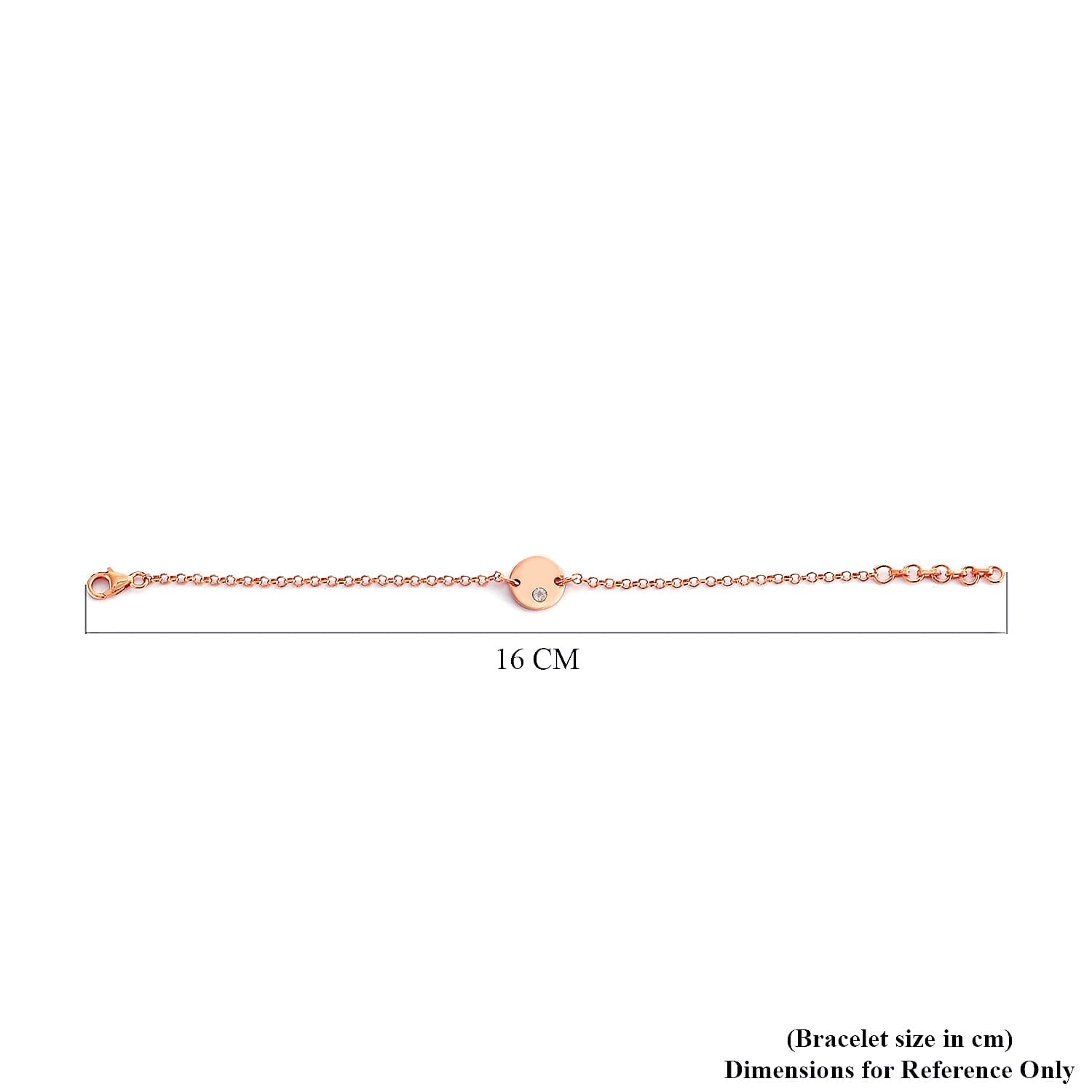 Diamond Bracelet (Size 5 with 1 inch Extender) in Rose Gold Overlay Sterling Silver 3627922 2