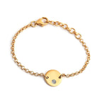 Diamond Bracelet (Size 5 with 1 inch Extender) in 14K Gold Overlay Sterling Silver