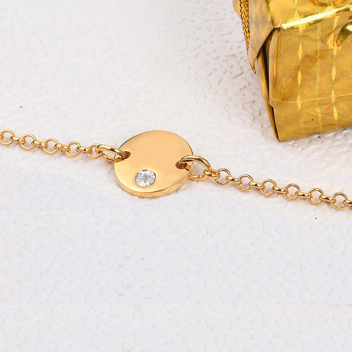 Diamond Bracelet in 14K Gold Plated Sterling Silver 3627920 2