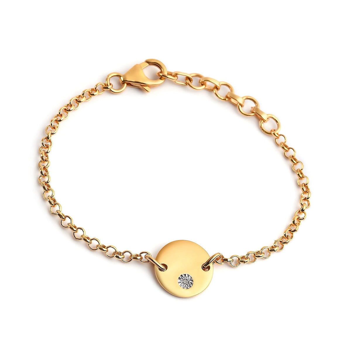 Diamond Bracelet in 14K Gold Plated Sterling Silver 3627920 4