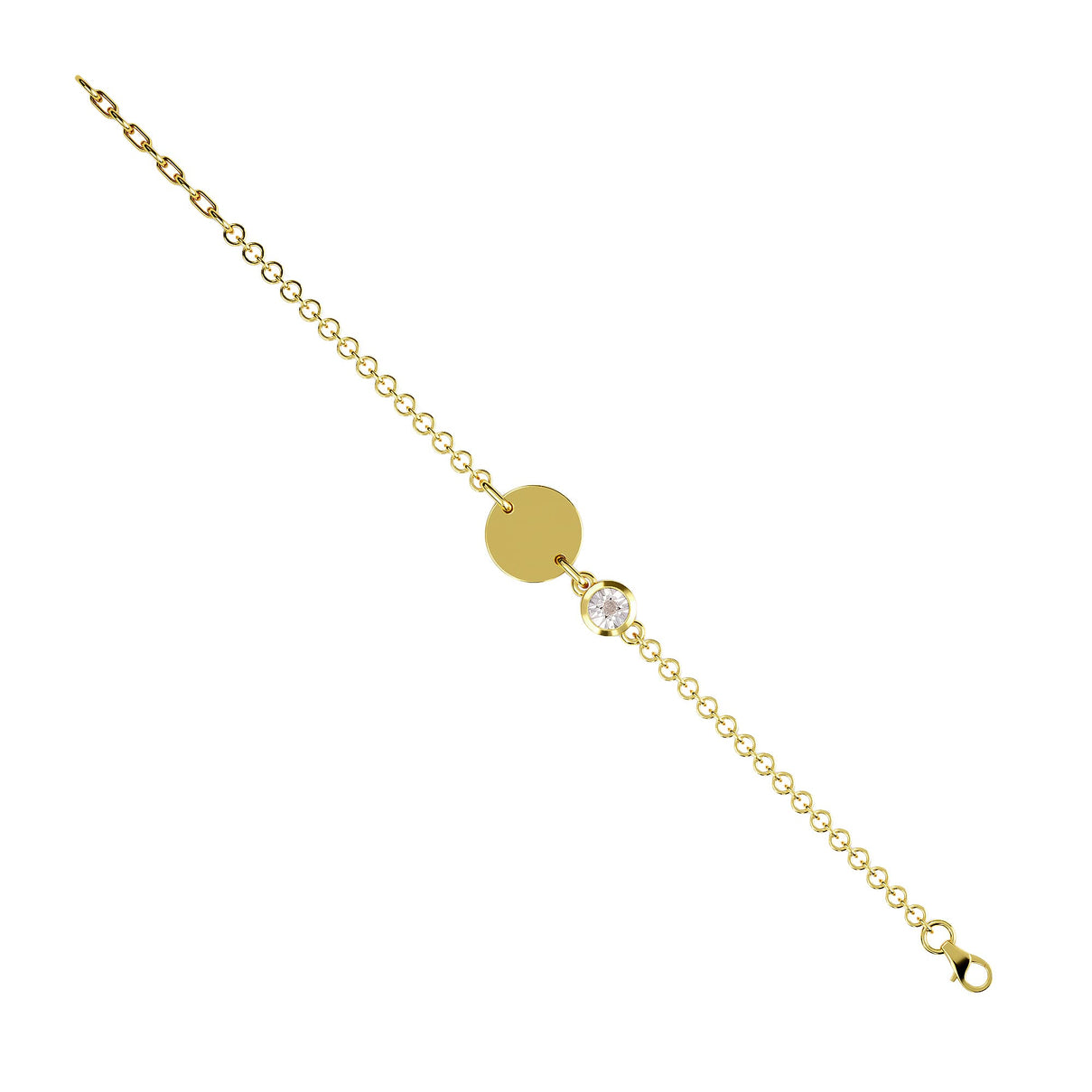 Diamond Bracelet in  Gold Plated Sterling Silver 3627414 2