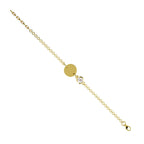 Diamond Bracelet (Size 5 with 1 Inch Extender) in 14K Gold Overlay Sterling Silver, Silver Wt 5.46 Gms