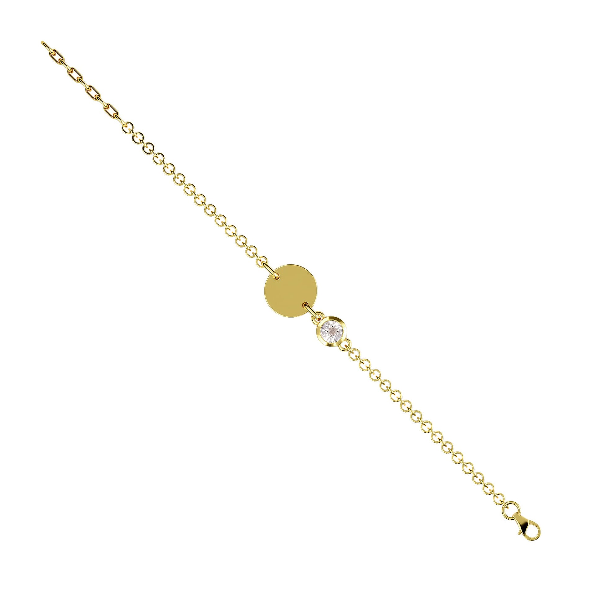 Diamond Bracelet in  Gold Plated Sterling Silver 3627414 2