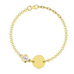 Diamond Bracelet (Size 5 with 1 Inch Extender) in 14K Gold Overlay Sterling Silver, Silver Wt 5.46 Gms