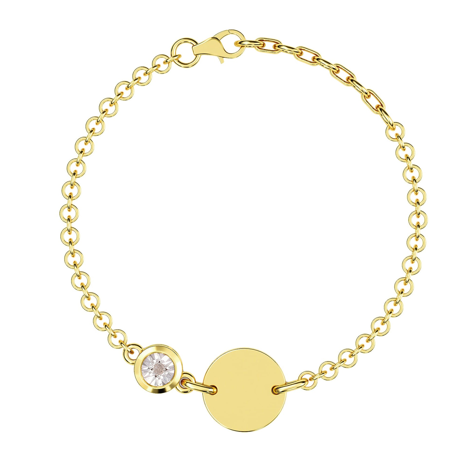 Diamond Bracelet in  Gold Plated Sterling Silver 3627414 3