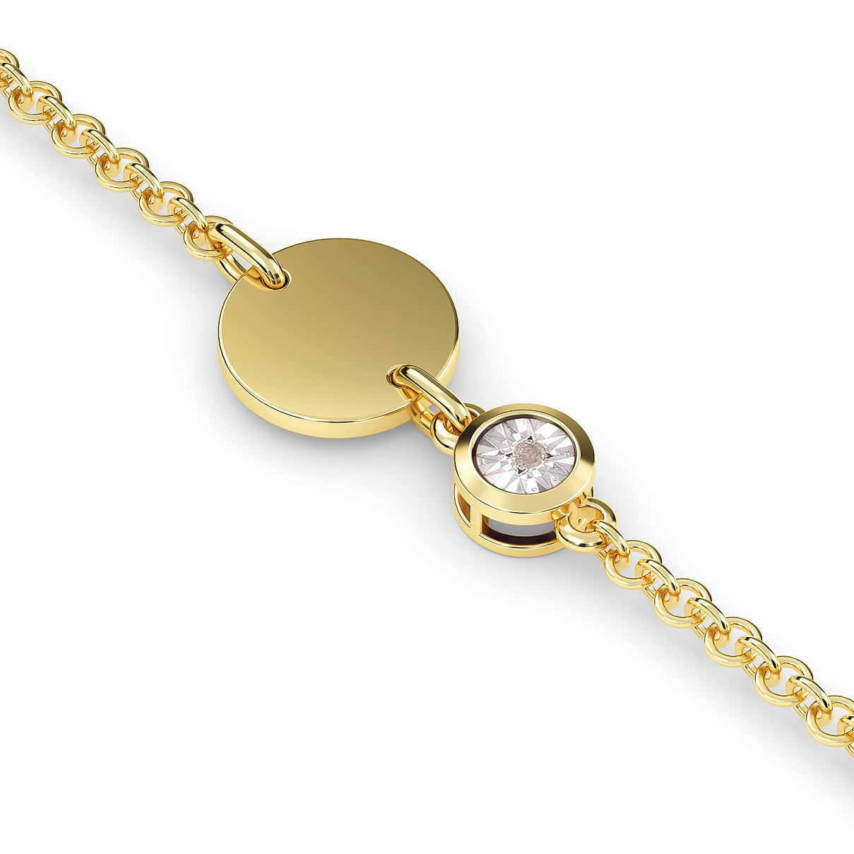 Diamond Bracelet in  Gold Plated Sterling Silver 3627414 4