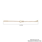 Diamond Bracelet (Size 5 with 1 Inch Extender) in 14K Gold Overlay Sterling Silver, Silver Wt 5.46 Gms