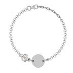 Diamond Bracelet (Size 5 with 1 Inch Extender) in Platinum Overlay Sterling Silver