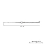 Diamond Bracelet (Size 5 with 1 Inch Extender) in Platinum Overlay Sterling Silver