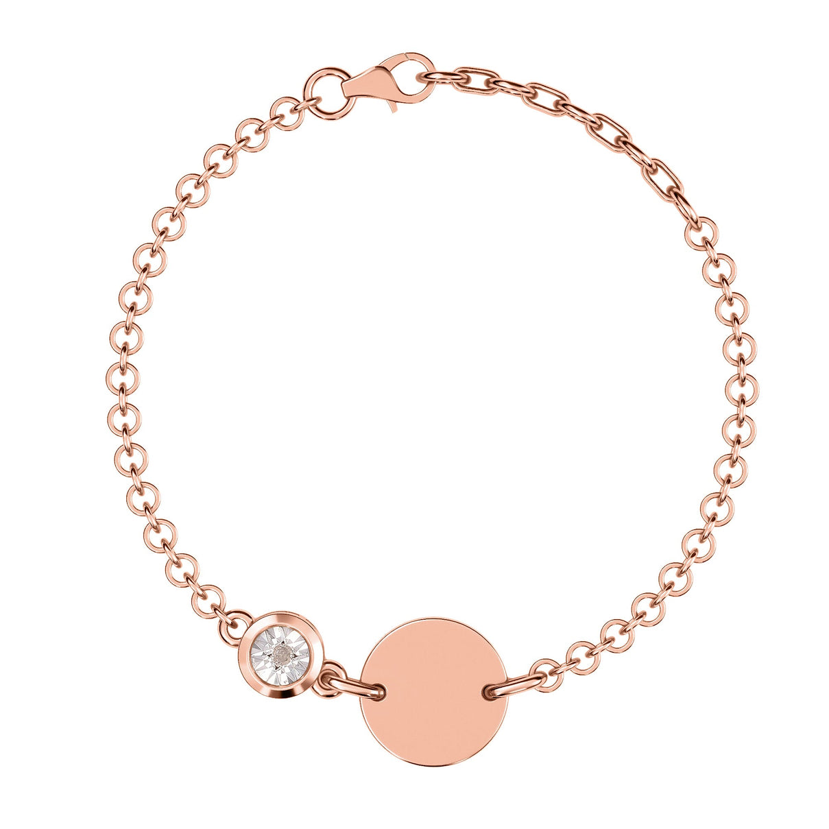 Diamond Bracelet in Rose Gold Overlay Sterling Silver 3627416 0