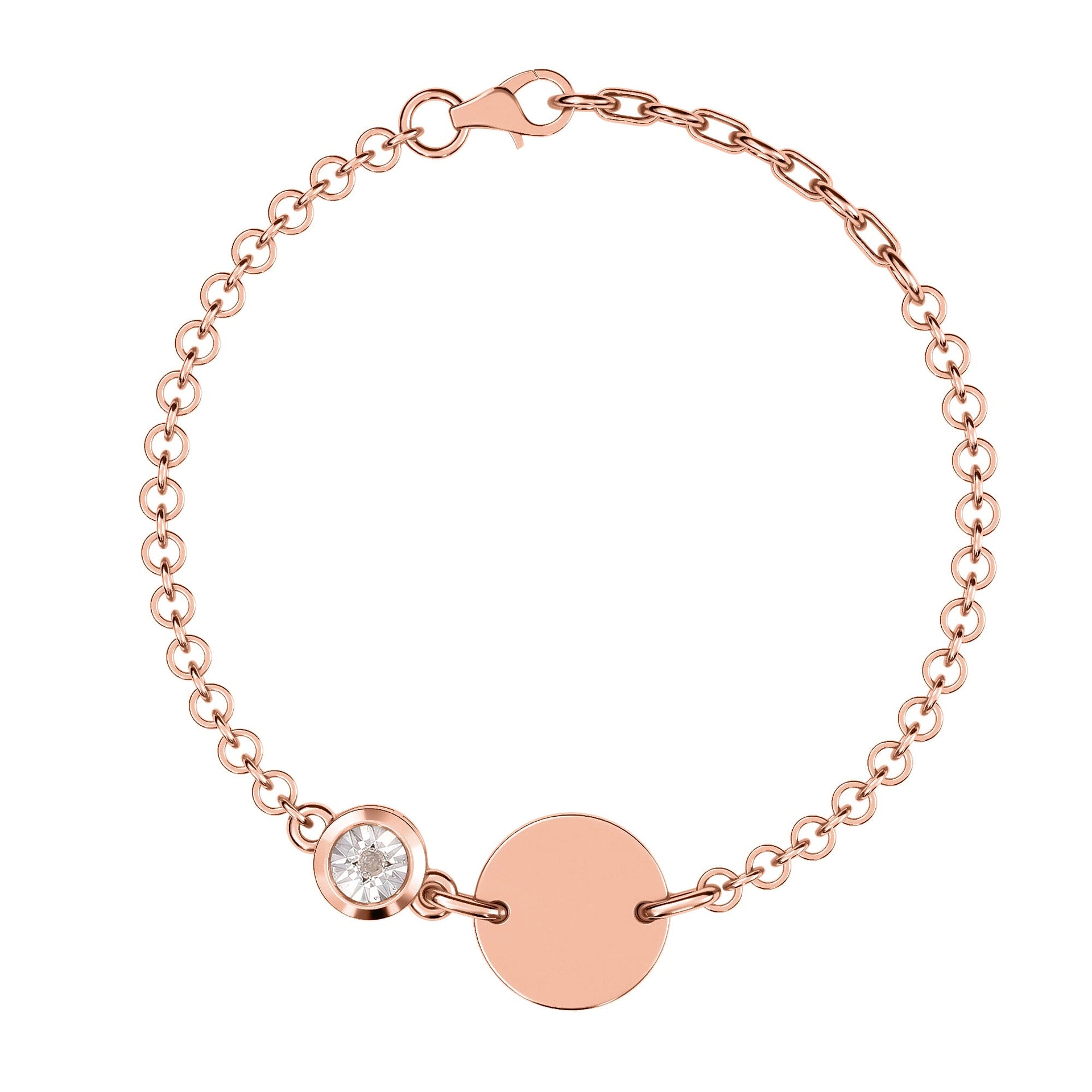 Diamond Bracelet in Rose Gold Overlay Sterling Silver 3627416 0