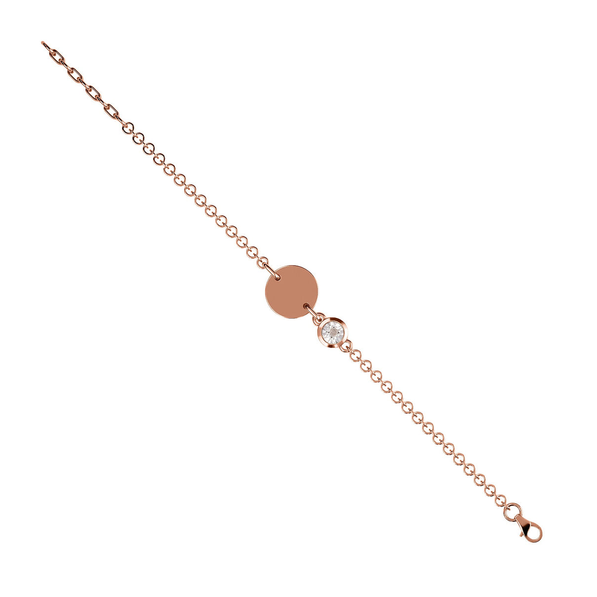Diamond Bracelet in Rose Gold Overlay Sterling Silver 3627416 4