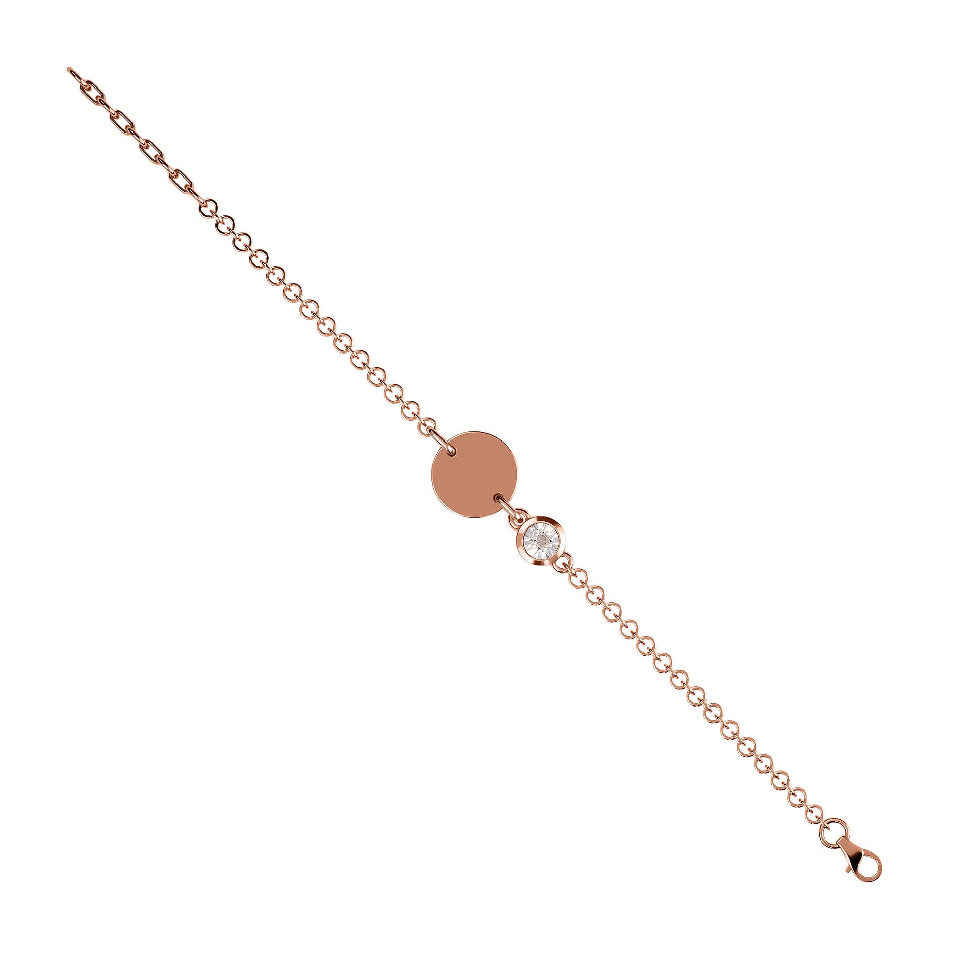 Diamond Bracelet in Rose Gold Overlay Sterling Silver 3627416 4