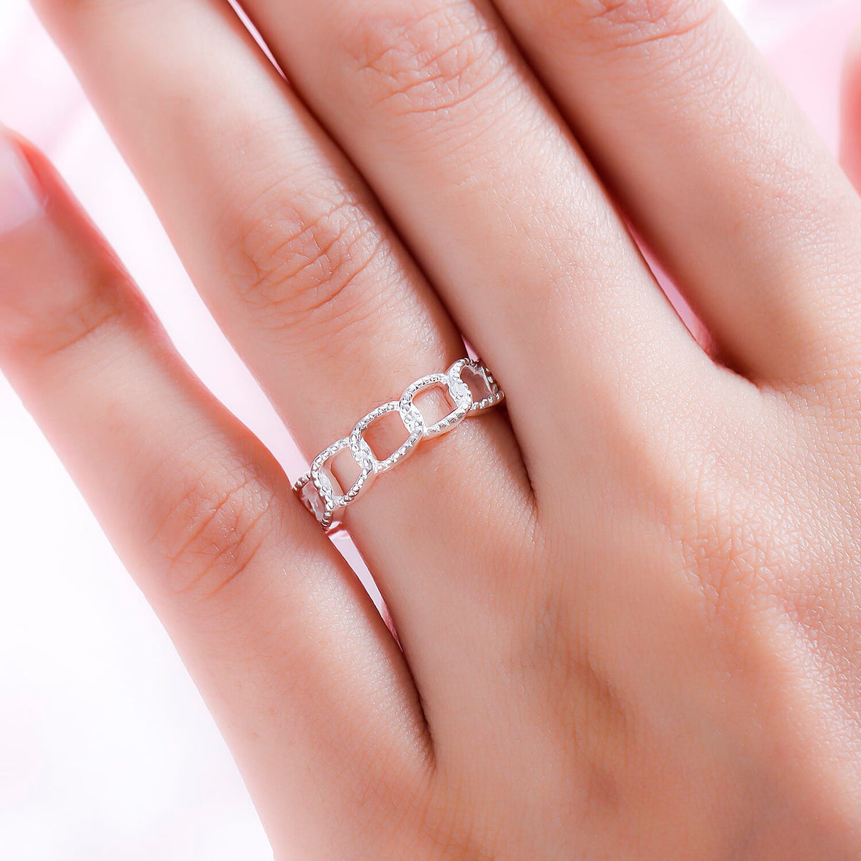 Diamond Curb Wedding Band Ring in Sterling Silver 3688134 3