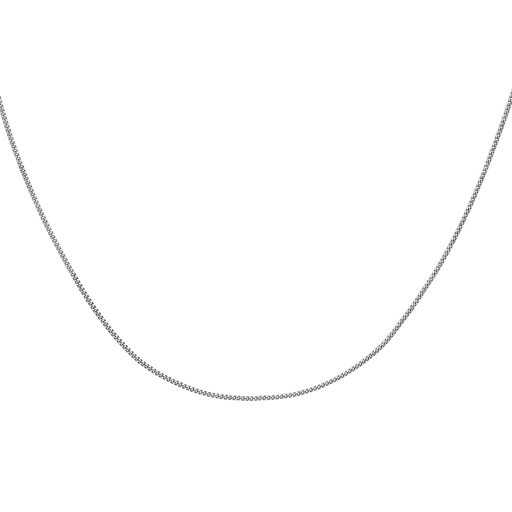 9K White Gold  Chain (Size - 18),  Gold Wt. 0.81 Gms