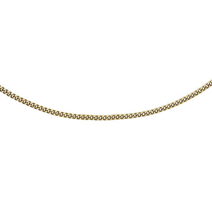Diamond Cut Adjustable Curb Chain 16 Inch to 18 Inch in 14K Yellow Gold 7570398 1