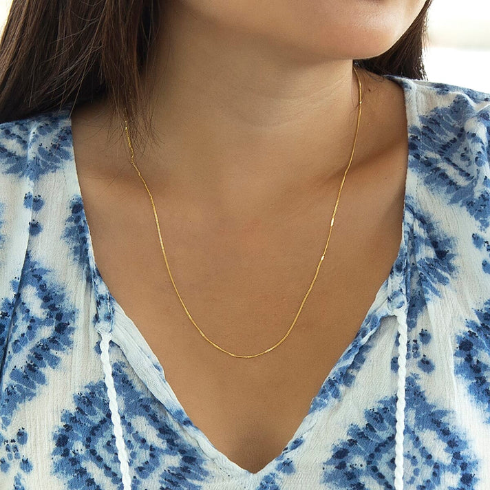 Diamond Cut Adjustable Curb Chain 18 Inch to 20 Inch in 9K Yellow Gold 7576319 2