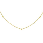9K Yellow Gold Balls and Twist Curb Chain With Spring Ring Clasp (Size - 16)