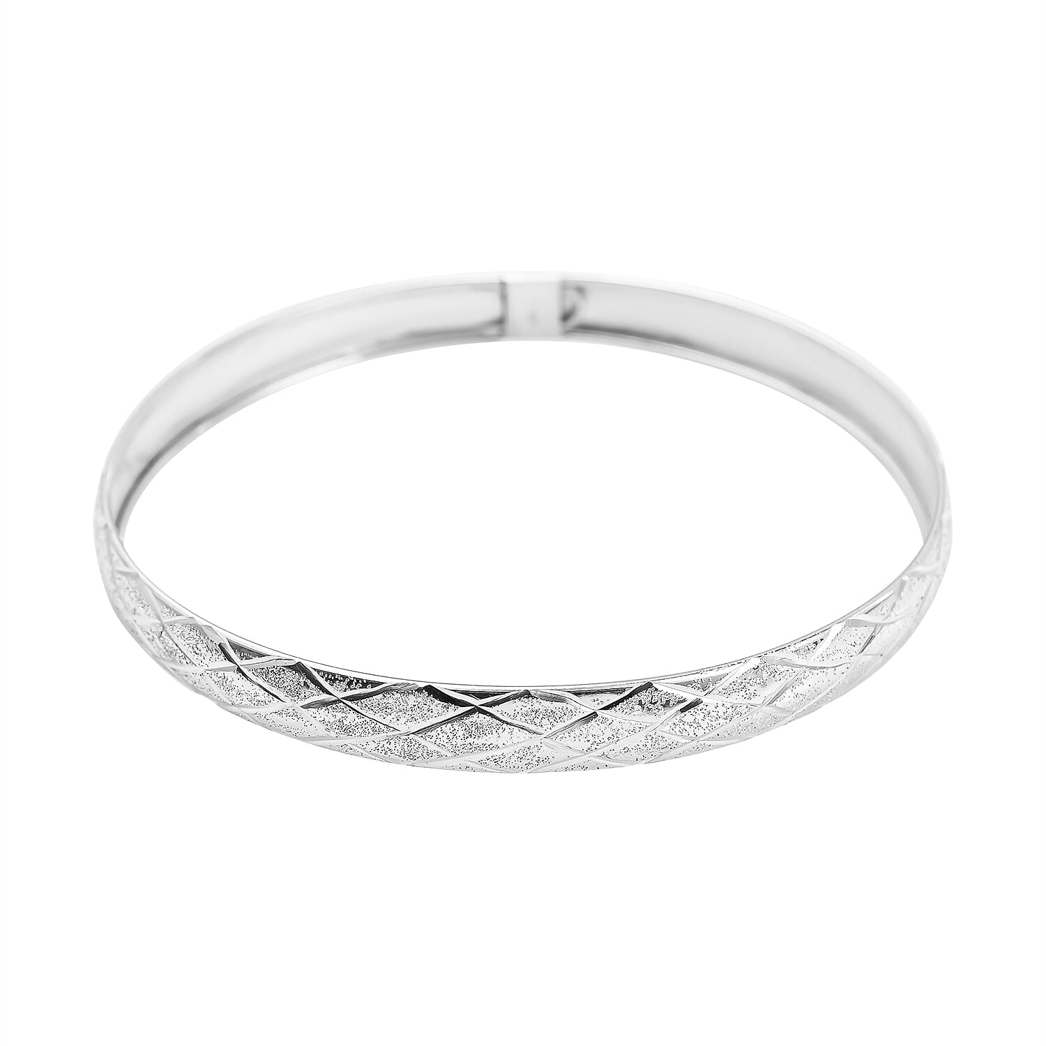 Diamond Cut Bangle Size 7 in Sterling Silver 7277022 0