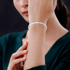 Biggest Closeout Deal - Sterling Silver Diamond Cut Bangle (Size 7) with Clasp