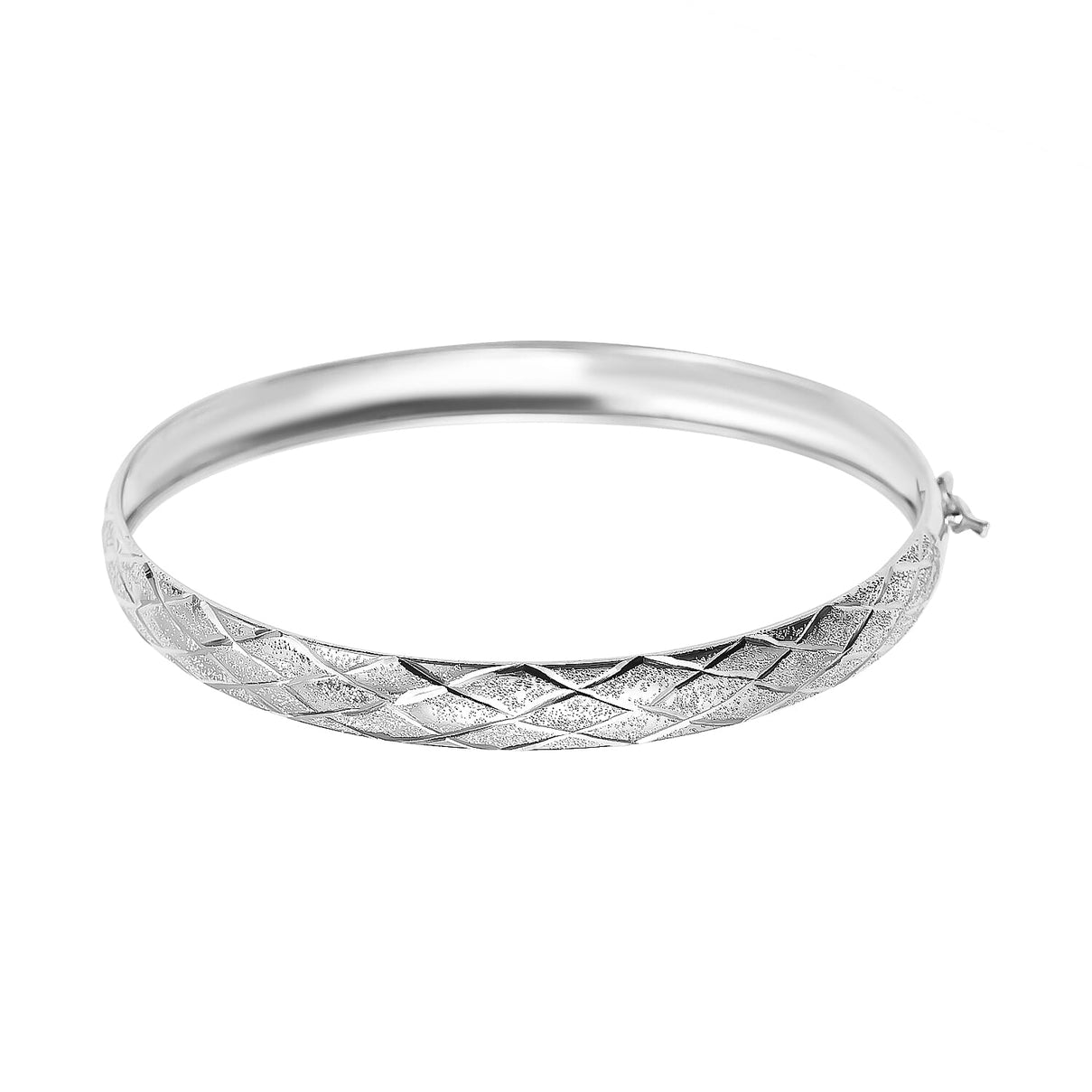 Diamond Cut Bangle Size 7 in Sterling Silver 7277022 3