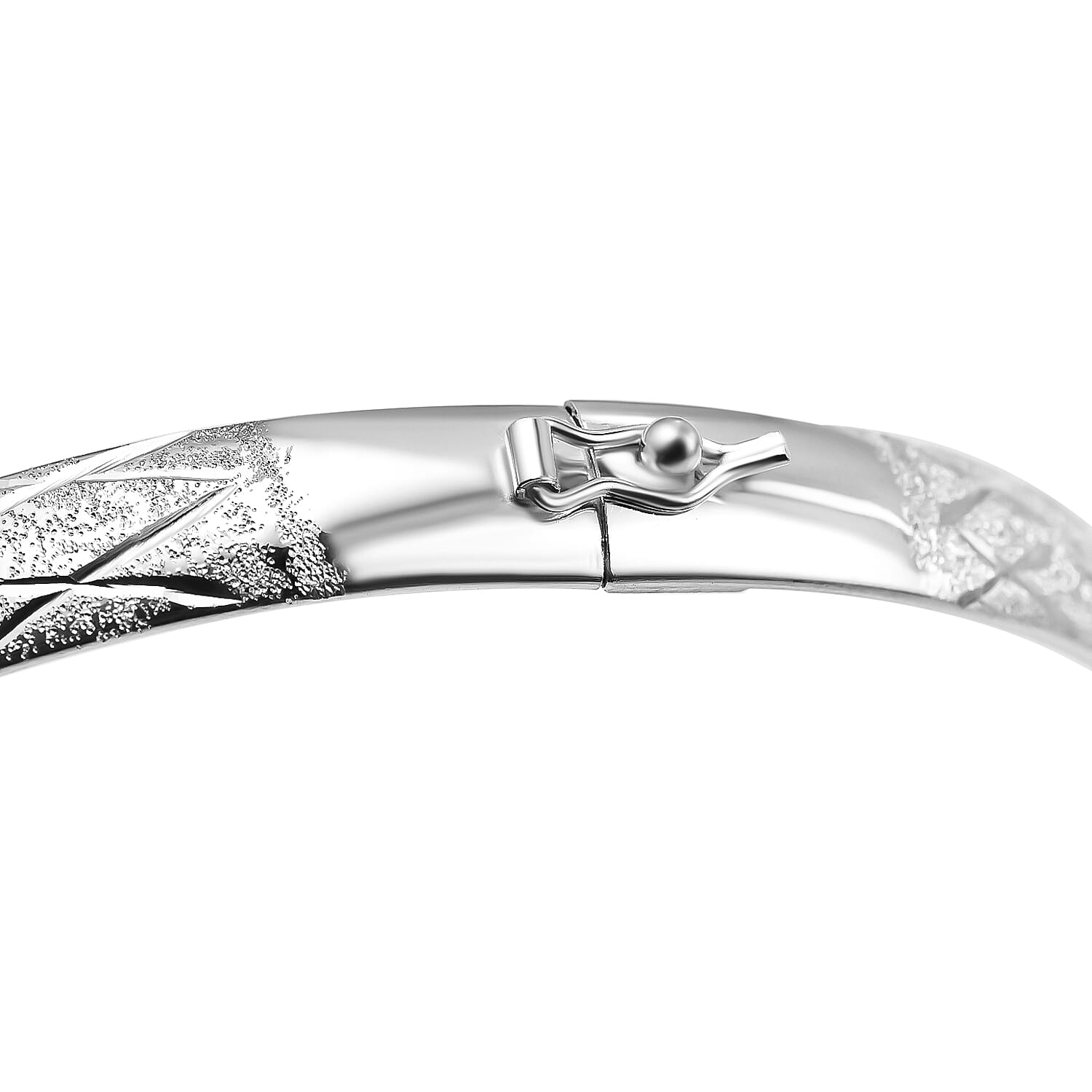 Diamond Cut Bangle Size 7 in Sterling Silver 7277022 4