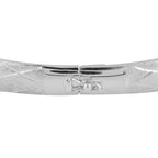 Biggest Closeout Deal - Sterling Silver Diamond Cut Bangle (Size 7) with Clasp