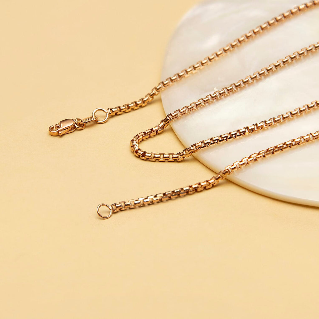 9K Rose Gold  Chain (Size - 16),  Gold Wt. 2.9 Gms