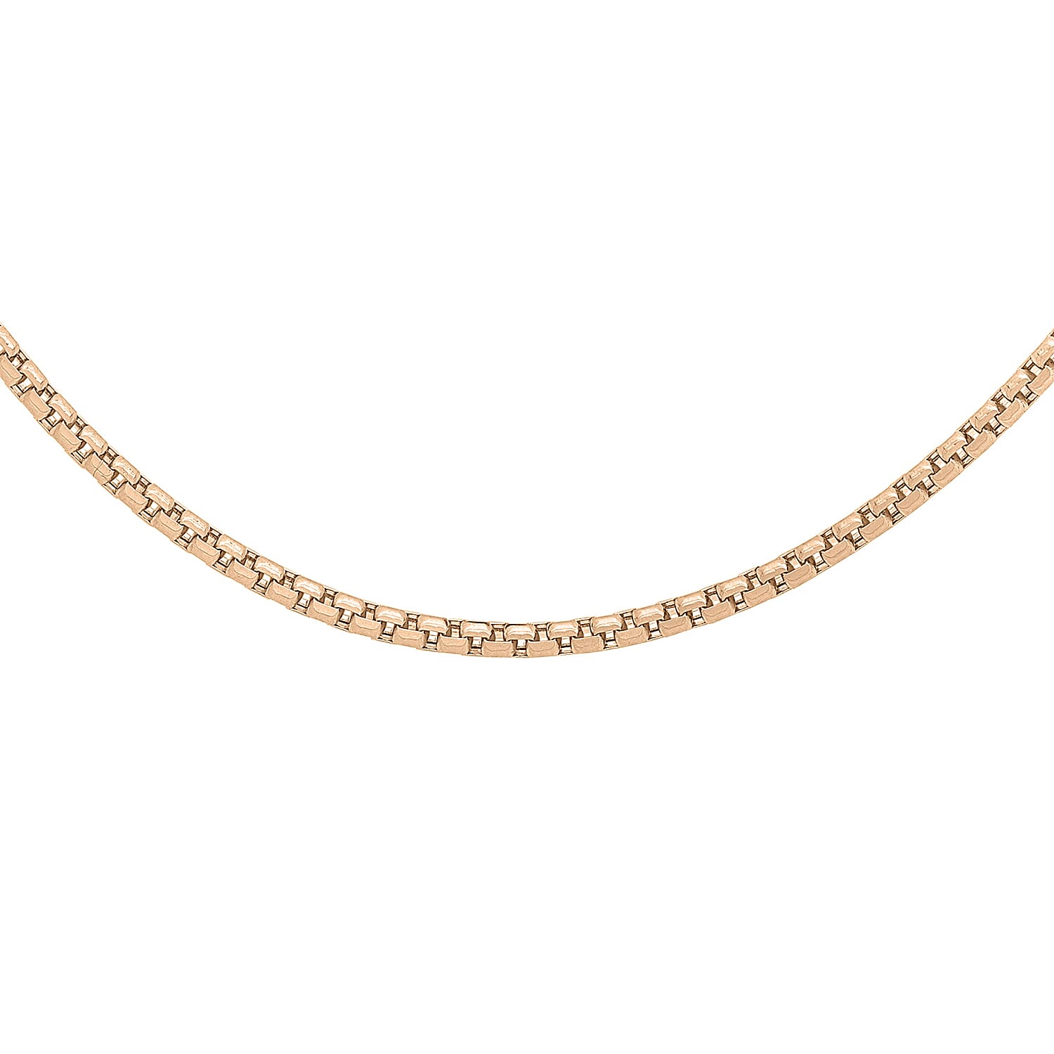 Diamond Cut Box Belcher Chain 16 Inch in 9K Rose Gold 7590879 3