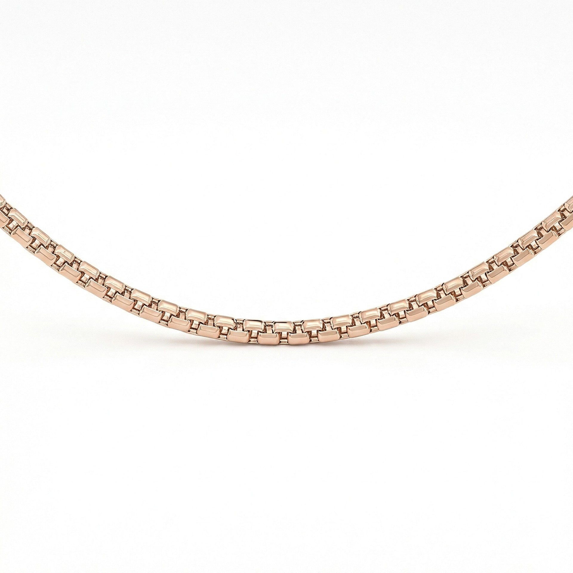 Diamond Cut Box Belcher Chain 18 Inch in 9K Rose Gold 7590876 0