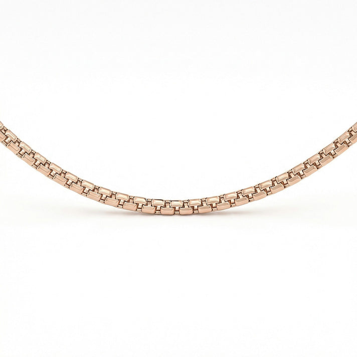 Diamond Cut Box Belcher Chain 18 Inch in 9K Rose Gold 7590876 1