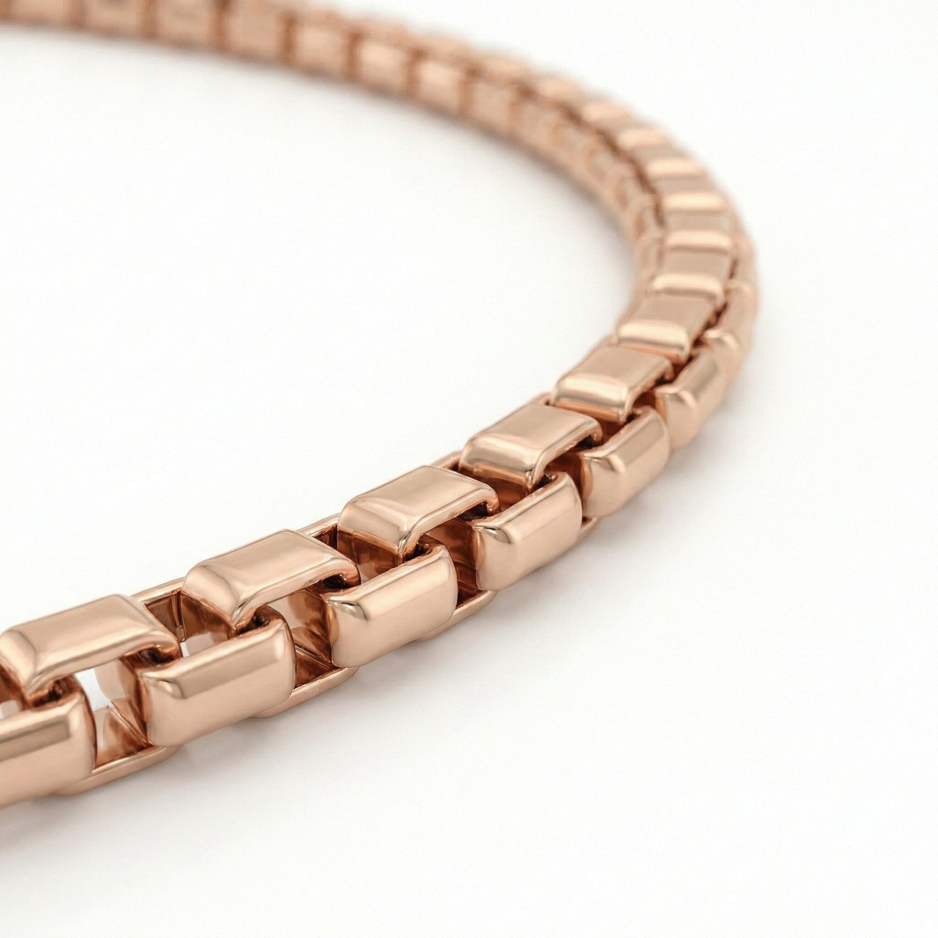 Diamond Cut Box Belcher Chain 18 Inch in 9K Rose Gold 7590876 3