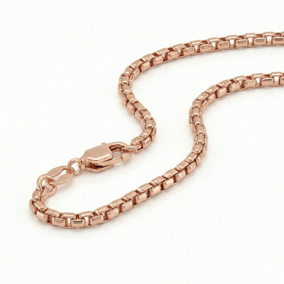 Diamond Cut Box Belcher Chain 18 Inch in 9K Rose Gold 7590876 4