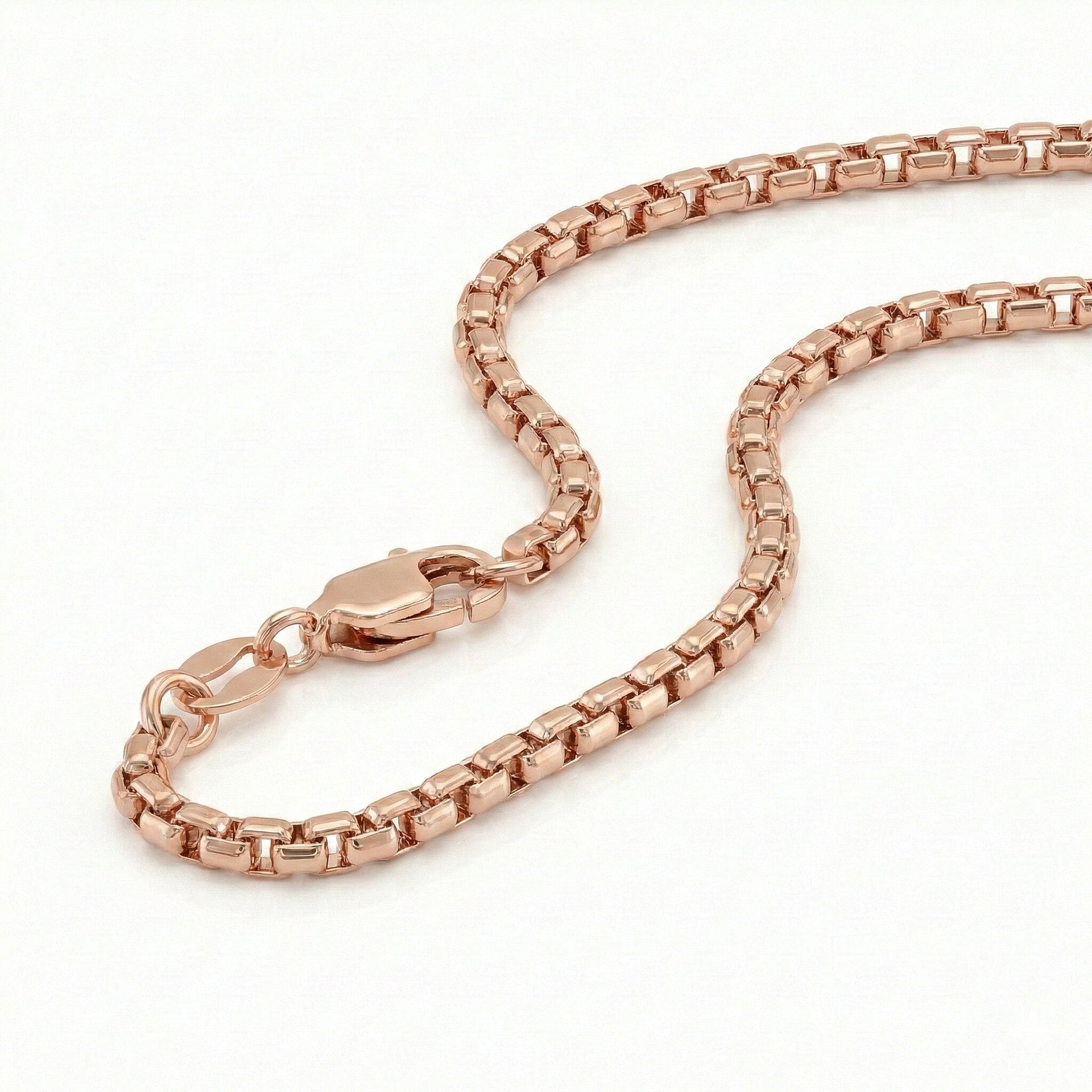 Diamond Cut Box Belcher Chain 18 Inch in 9K Rose Gold 7590876 4