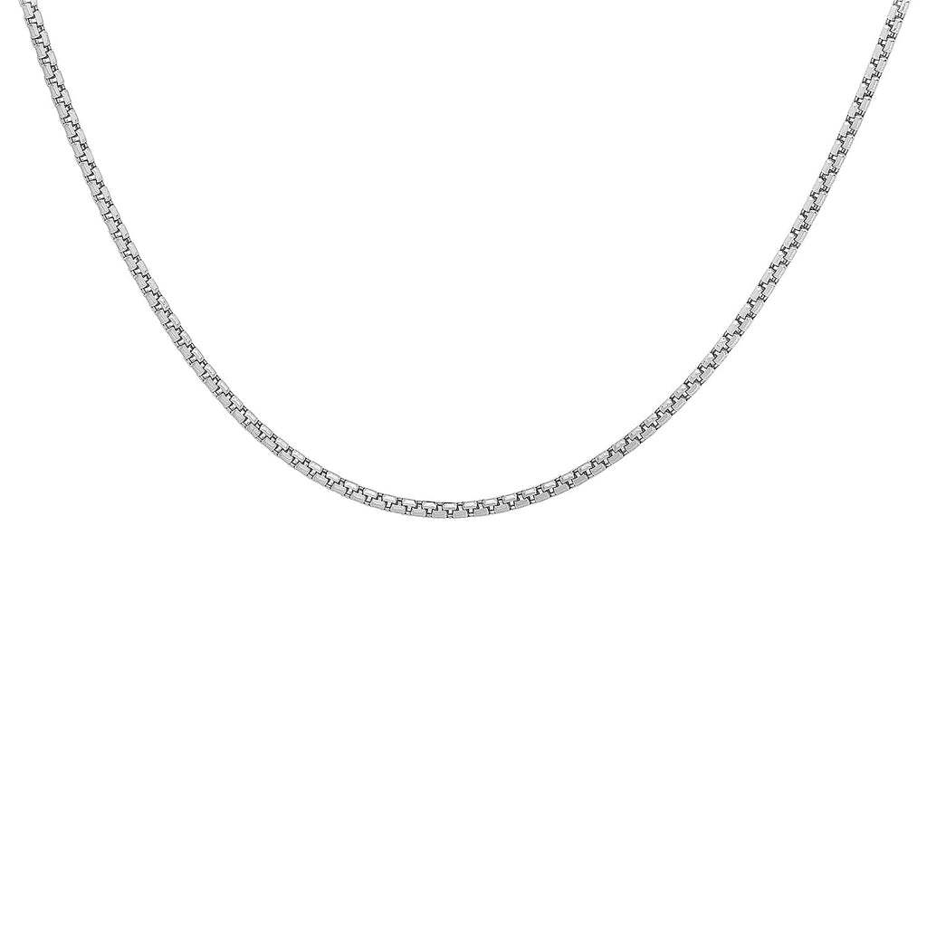 9K White Gold  Chain (Size - 18),  Gold Wt. 3.2 Gms