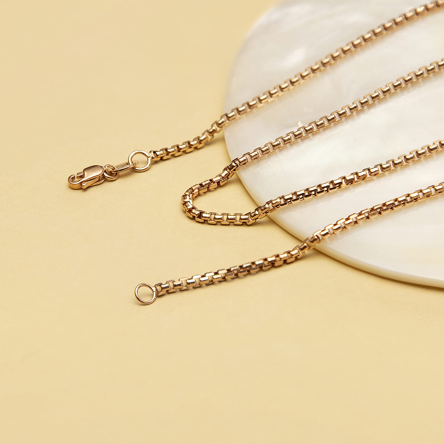 Diamond Cut Box Belcher Chain 20 Inch in 9K Rose Gold 7590869 1