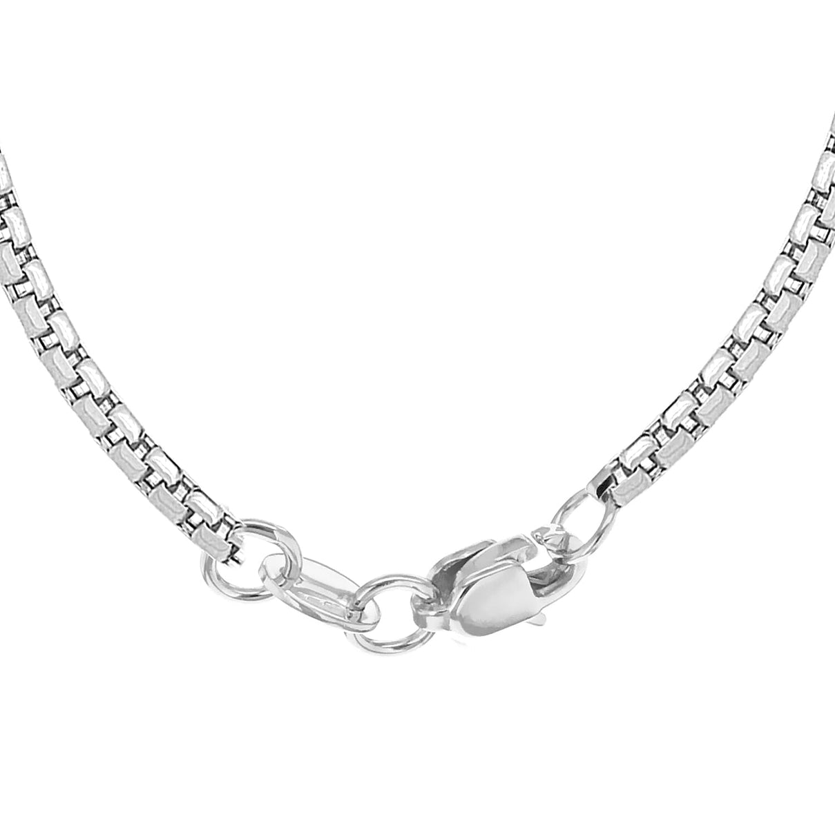 Diamond Cut Box Belcher Chain 20 Inch in 9K White Gold 7590850 7