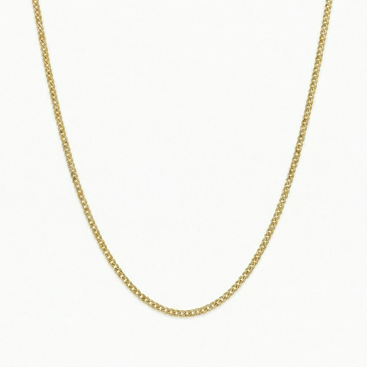 Diamond Cut Curb Chain 15 Inch in 9K Yellow Gold 7576182 0
