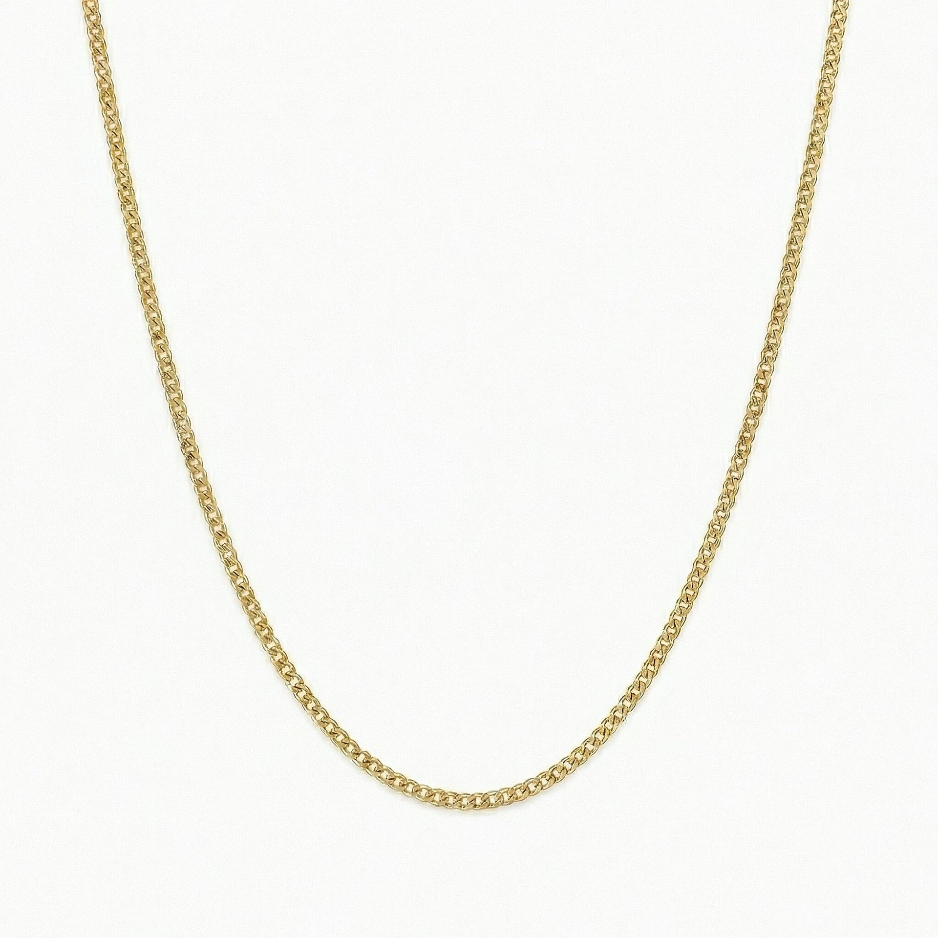 Diamond Cut Curb Chain 15 Inch in 9K Yellow Gold 7576182 0