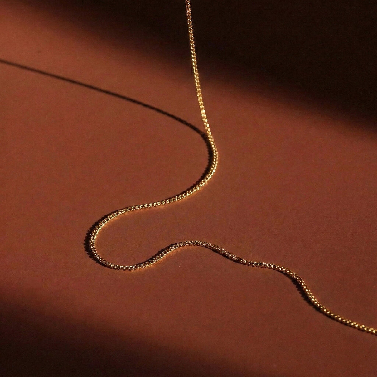 Diamond Cut Curb Chain 15 Inch in 9K Yellow Gold 7576182 2