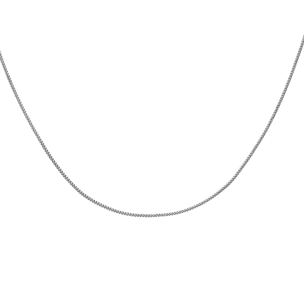 9K White Gold  Chain (Size - 18),  Gold Wt. 2.1 Gms