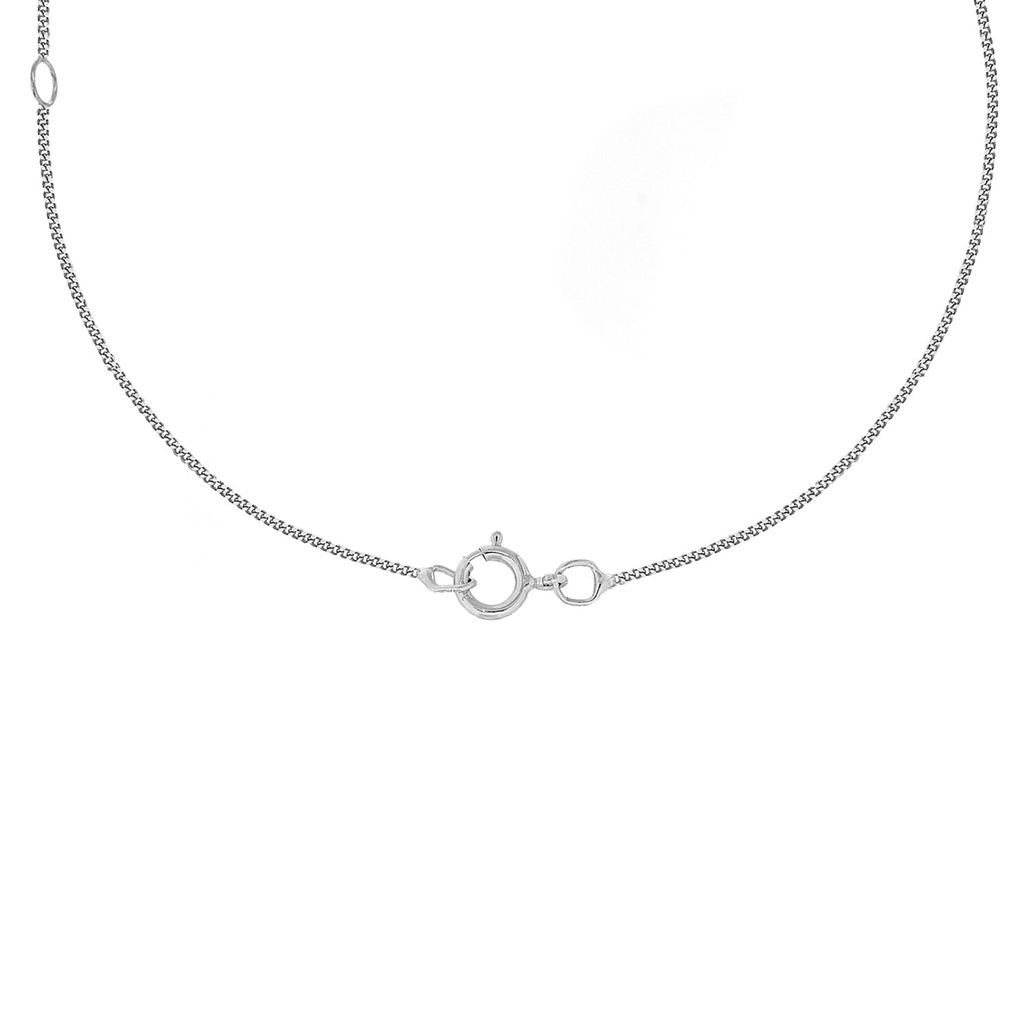 Diamond Cut Curb Chain 16 Inch-18 Inch in 9K White Gold 7594290 7