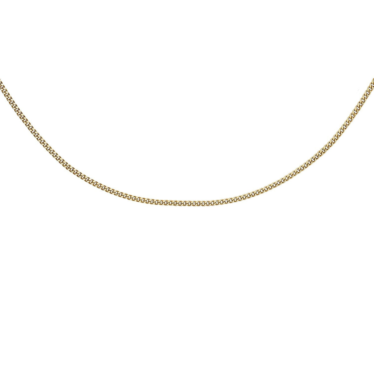 Diamond Cut Curb Chain 16 Inch in 9K Yellow Gold 7576185 0